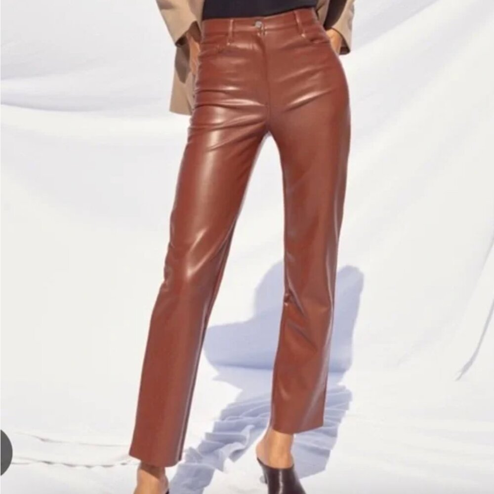 ARITZIA WILFRE MELINA PANTS PATINA BROWN 00